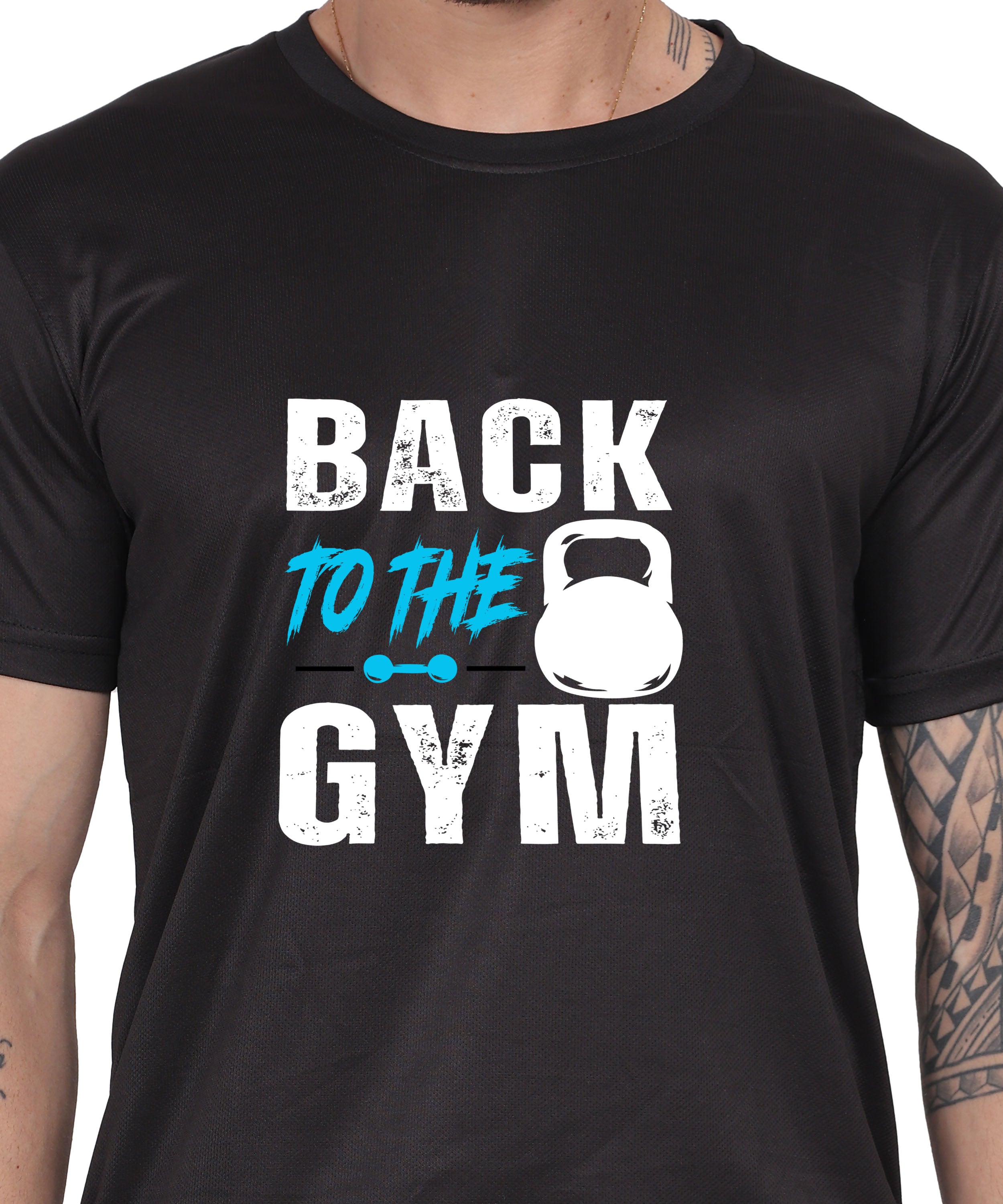 Back to the Gym Workout T-Shirt, Cotton, Short Sleeve, Regular Fit, Graphic Print Design