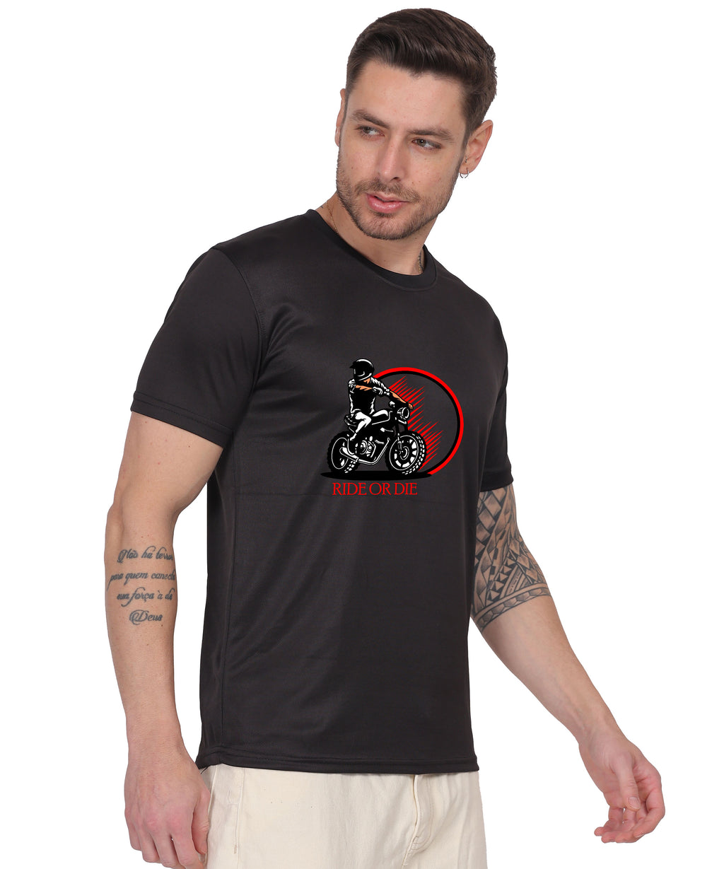 Ride or Die Motorcycle Graphic T-Shirt, Cotton, Short Sleeve, Regular Fit
