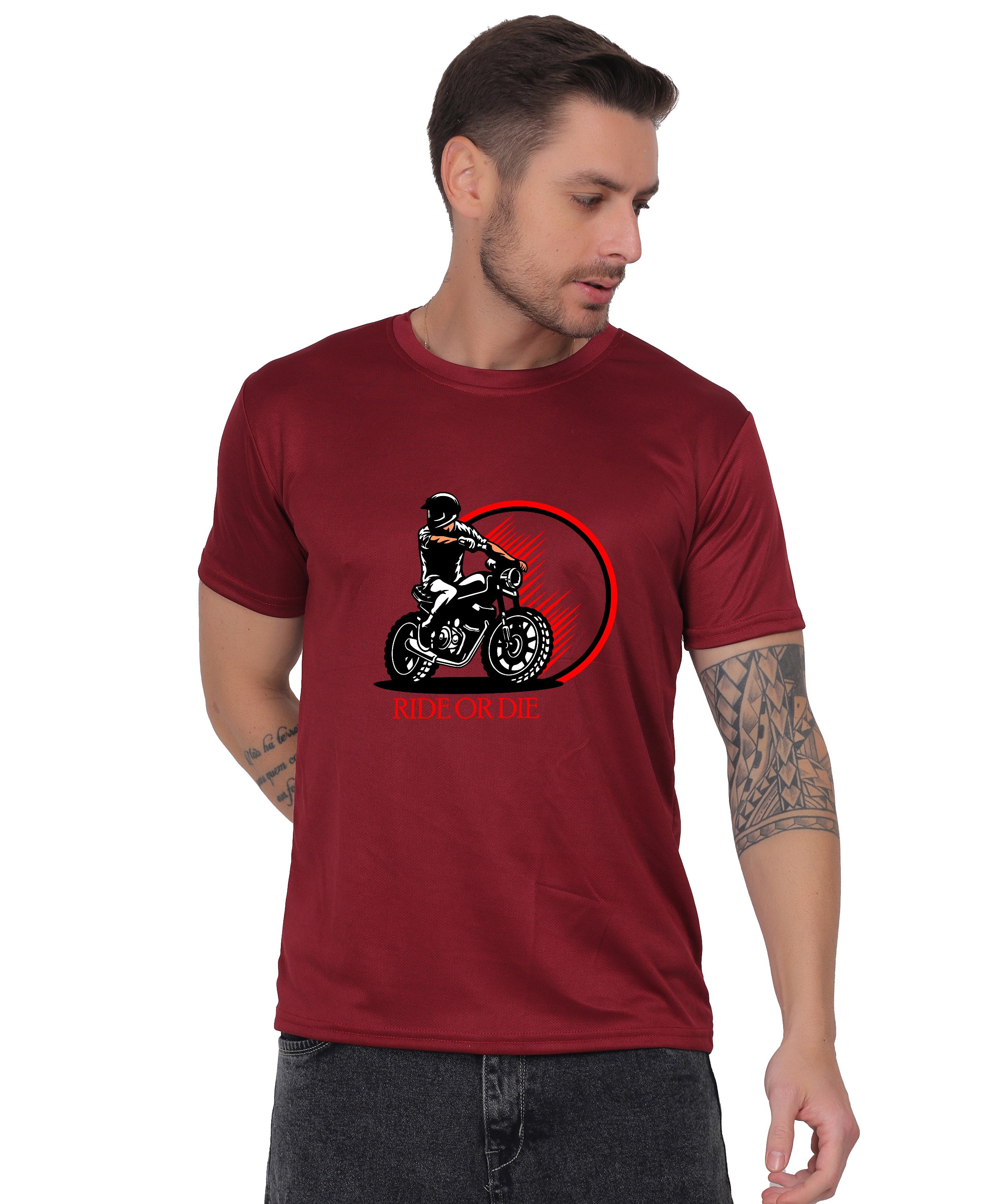 Ride or Die Motorcycle Graphic T-Shirt, Cotton, Short Sleeve, Regular Fit