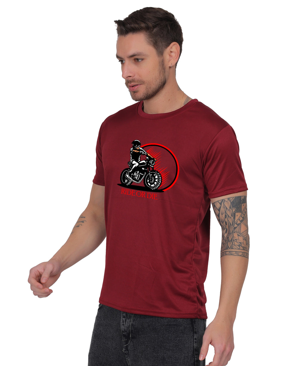 Ride or Die Motorcycle Graphic T-Shirt, Cotton, Short Sleeve, Regular Fit