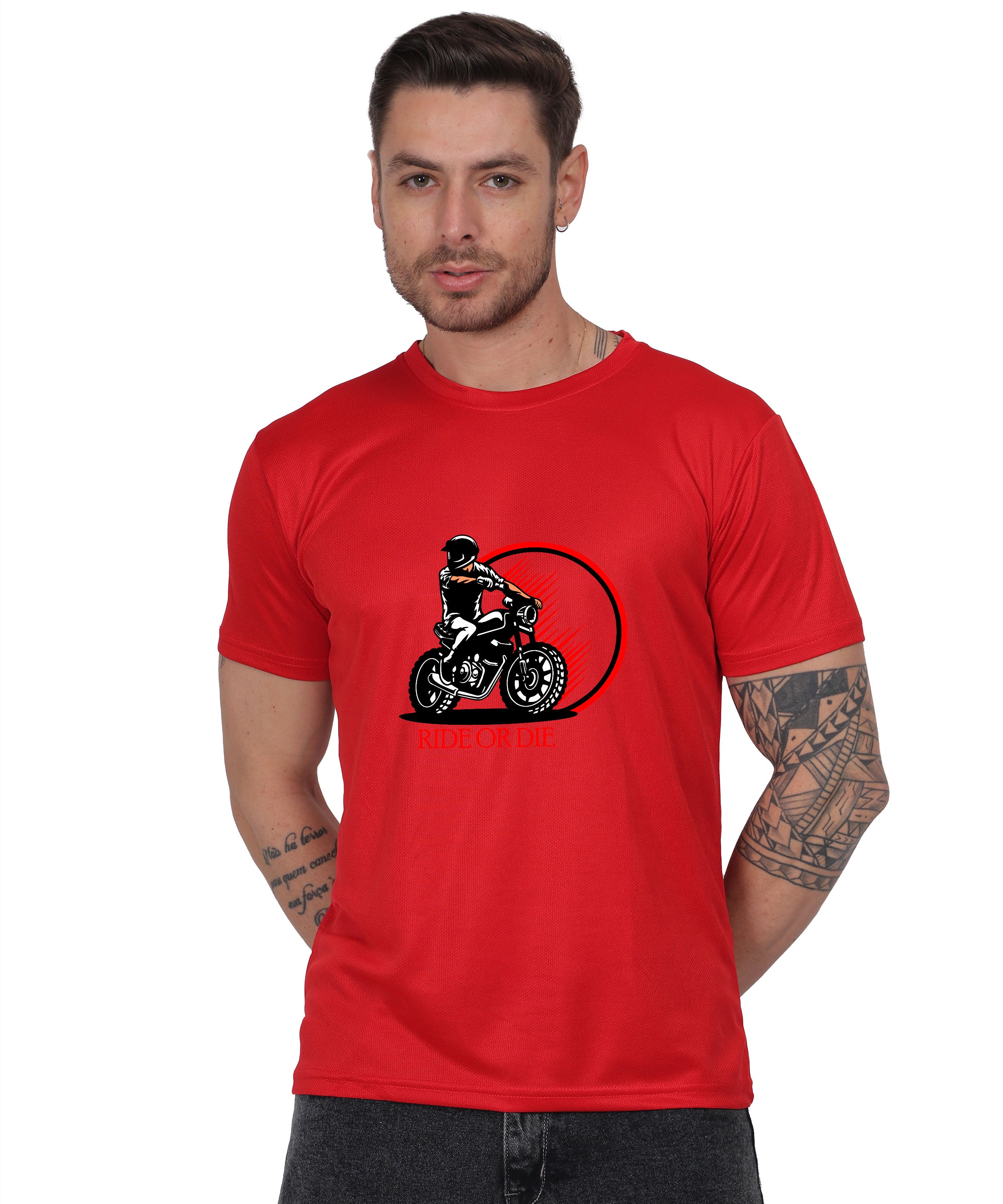 Ride or Die Motorcycle Graphic T-Shirt, Cotton, Short Sleeve, Regular Fit