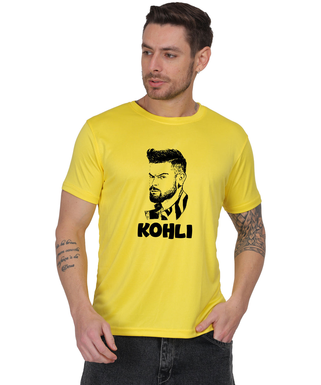Generic Men's Graphic Print Cotton T-Shirt, Black, Short Sleeve, Crew Neck, Regular Fit